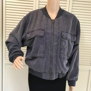 NWT Young Fabulous & Broke Cropped Bomber Jacket Large